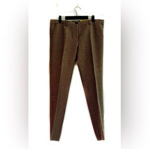 Vintage Etro Women’s Brown Check Cropped Pants, 46, 10
